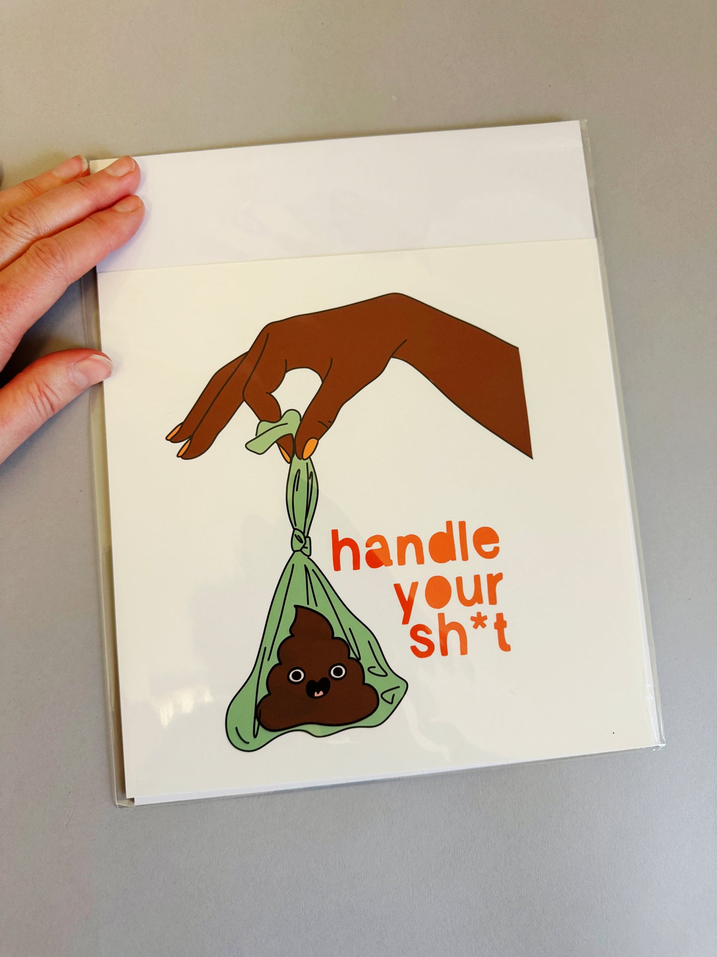 Handle your Sht (Darker Skin) - Art Print