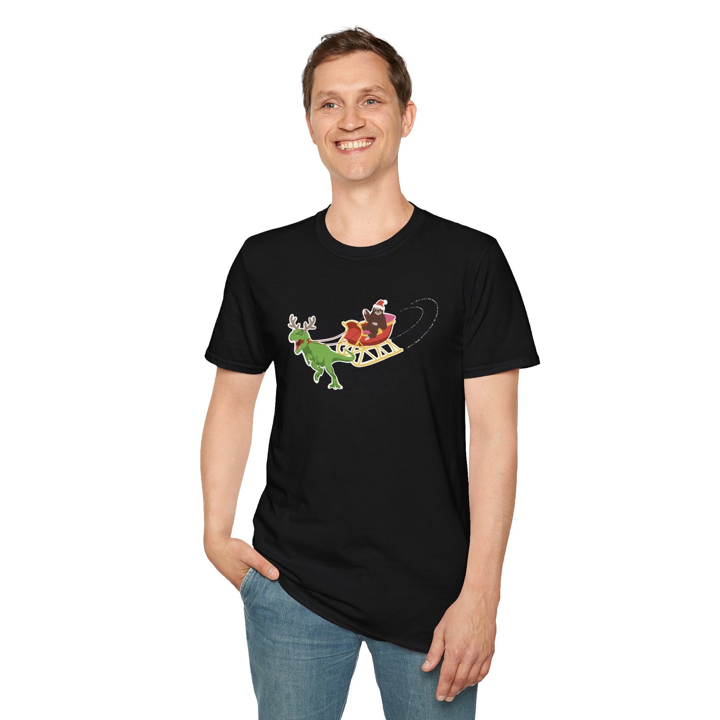 Christmas Sloth & T-Rex - Unisex TShirt