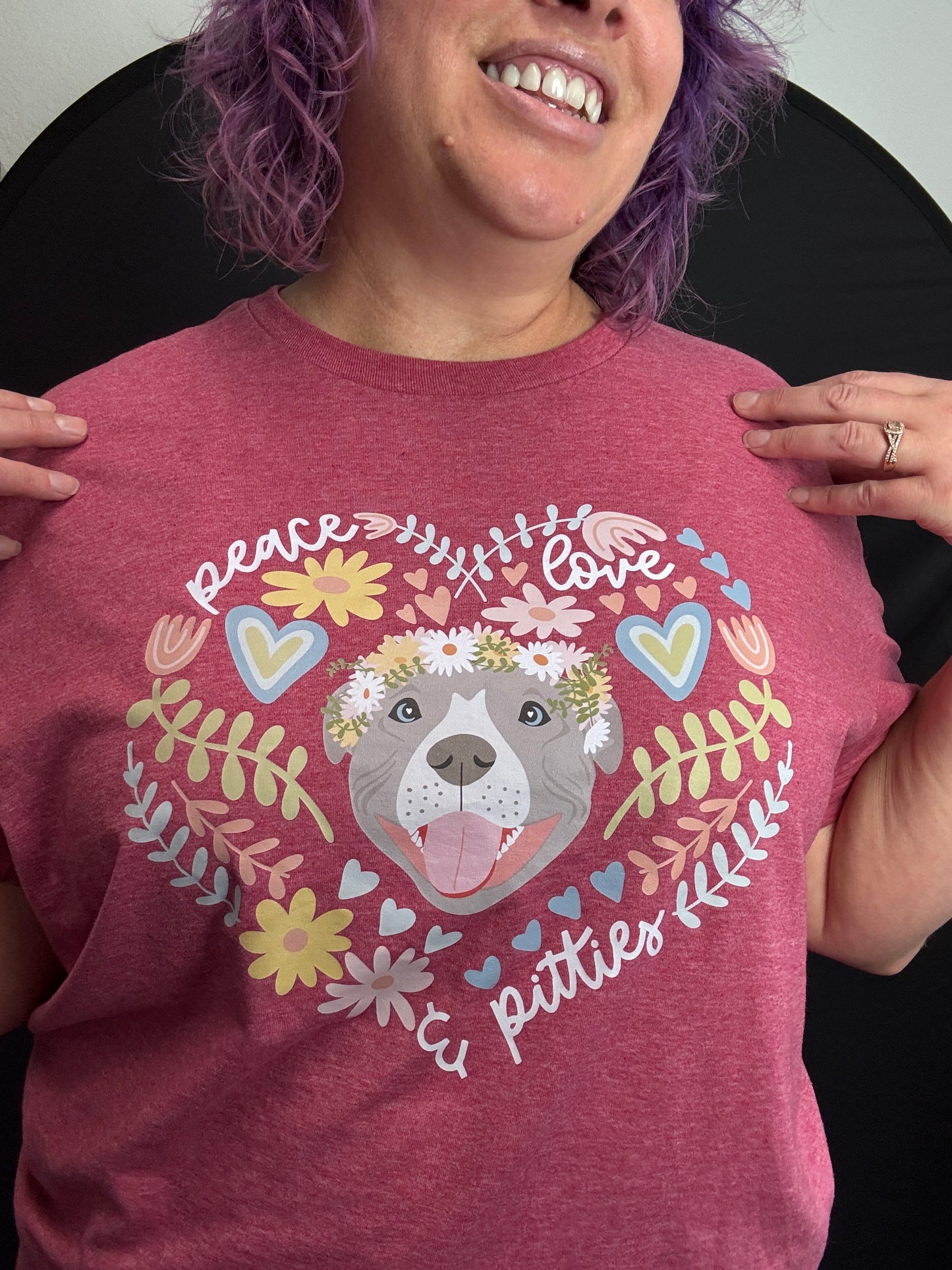 Peace, Love & Pitties - Unisex TShirt