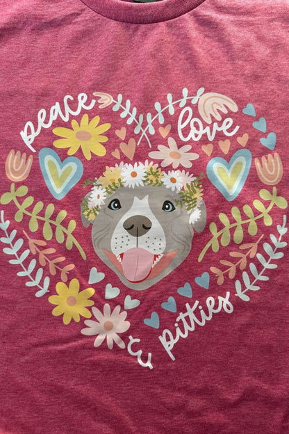 Peace, Love & Pitties - Unisex TShirt