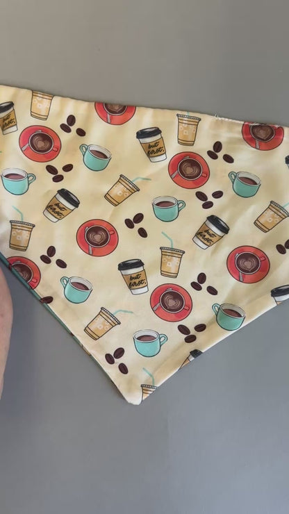 Coffee & Beer - Double Sided Dog Bandana